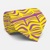 黄色と紫のネクタイと抽象デザイン ネクタイ (ロール)