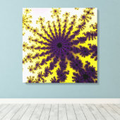 黄色と紫のバースト キャンバスプリント (インサイチュ (ウッドフロア))