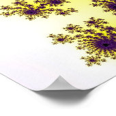 黄色と紫のバースト ポスター (角)