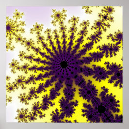 黄色と紫のバースト ポスター