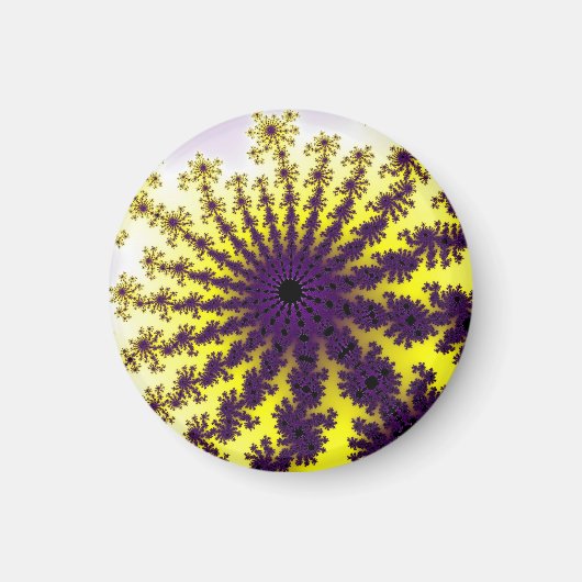 黄色と紫のバースト マグネット (正面)