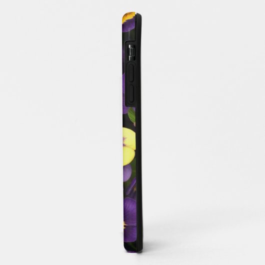 黄色と紫のパンジーの花の電話ケース Case-Mate iPhoneケース (裏面/左)