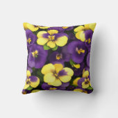 黄色と紫のパンジーの花 クッション (裏面)