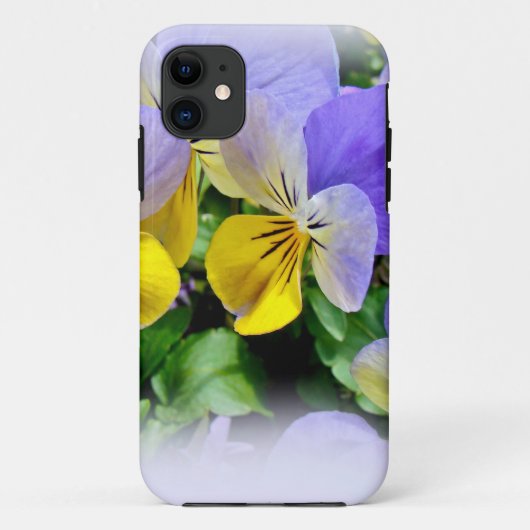 黄色と紫のパンジー Case-Mate iPhoneケース (裏面)