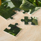 黄色と紫のペチュニアの花，ロンドンUK ジグソーパズル (側面)