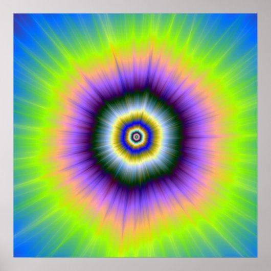 黄色と紫のポスター爆発 ポスター (正面)