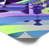 黄色と紫の抽象芸術テクスチャ ポスター (角)