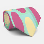 黄色と紫の楕円 ネクタイ (ロール)