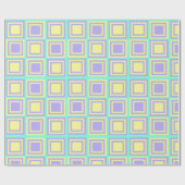 黄色と紫の正方形のラッピング紙 ラッピングペーパー (フラット)