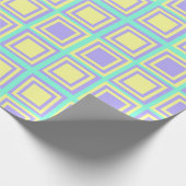 黄色と紫の正方形のラッピング紙 ラッピングペーパー (角)