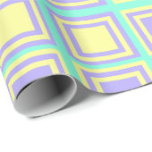 黄色と紫の正方形のラッピング紙 ラッピングペーパー (ロールコーナー)