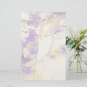 黄色と紫の水彩 便箋 (スタンド正面)