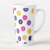 💛黄色と💜紫の玉を白に付ける カフェラテマグ (右)