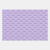 黄色と紫の花母の日 ラッピングペーパーシート (正面3)