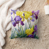 黄色と紫の虹彩 クッション (ブランケット)