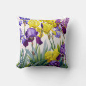 黄色と紫の虹彩 クッション (正面)