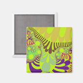 黄色と紫モダン マグネット (正面/裏面)