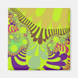 黄色と紫モダン マグネット