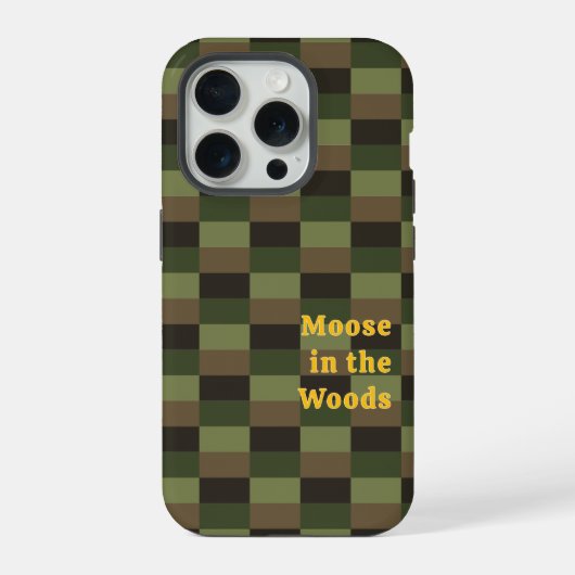 黄色と組み合わせた深い森の色 iPhoneケース (裏面)