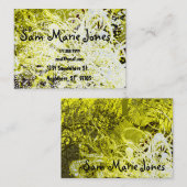 黄色と緑に渦巻く 名刺 (正面/裏面)