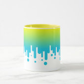 黄色と緑のグラデーションの滴下 マグカップ (中央)