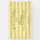 黄色と緑のサマー バチェロレッテ 横断幕 (縦)