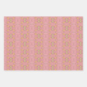 黄色と緑のサーモン ラッピングペーパーシート (正面3)