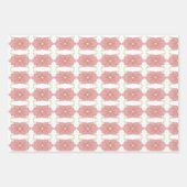 黄色と緑のサーモン ラッピングペーパーシート (正面)