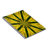 黄色と緑のシェイプの抽象芸術アートノートブック ノートブック (右側)