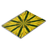 黄色と緑のシェイプの抽象芸術アートノートブック ノートブック (左側)