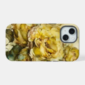 黄色と緑のジャイアントバラ iPhone 15ケース (裏面横)