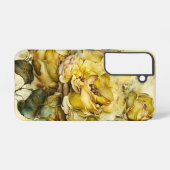 黄色と緑のジャイアントバラ SAMSUNG GALAXYケース (裏面横)