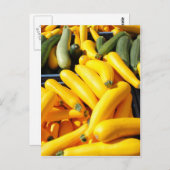 黄色と緑のスカッシュ ポストカード (正面/裏面)