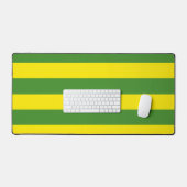 黄色と緑のストライプ デスクマット (キーボード&マウス)