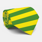 黄色と緑のストライプ ネクタイ (ロール)