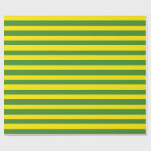 黄色と緑のストライプ ラッピングペーパー (フラット)