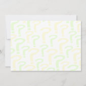 黄色と緑のタイポグラフィー性別発表パーティー 招待状 (裏面)