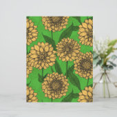 黄色と緑のダリア (スタンド正面)