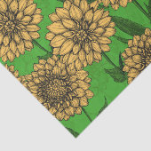 黄色と緑のダリア 薄葉紙 (詳細)