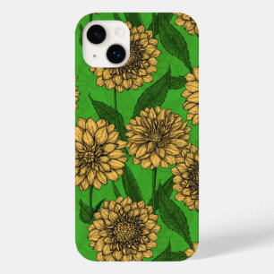 黄色と緑のダリア Case-Mate iPhone 14 PLUSケース