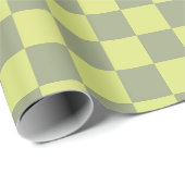 黄色と緑のチェッカーボード ラッピングペーパー (ロールコーナー)