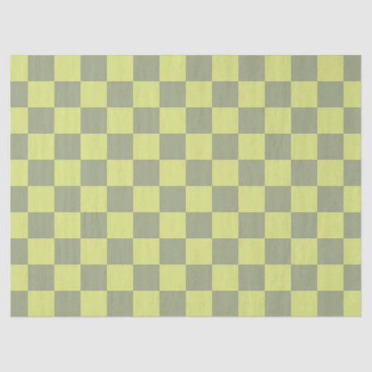 黄色と緑のチェッカーボード 薄葉紙 (正面)
