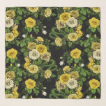 黄色と緑のバラで非表示 スカーフ<br><div class="desc">バラの花、ネズミとヘビの手 – Ps色彩の鮮やかとIllustratorで、シームレスなパターン</div>