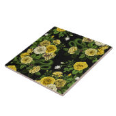 黄色と緑のバラで非表示 タイル (側面)