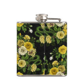 黄色と緑のバラで非表示 フラスク (裏面)