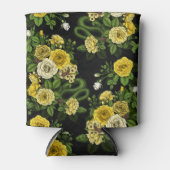 黄色と緑のバラで非表示 缶クーラー (正面)