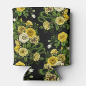 黄色と緑のバラで非表示 缶クーラー (裏面)