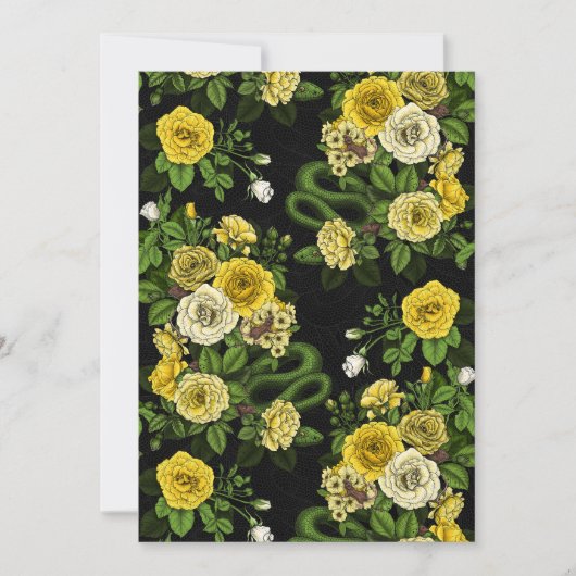 黄色と緑のバラに隠れている (正面)