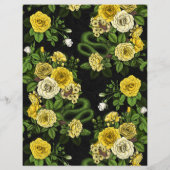 黄色と緑のバラに隠れている (裏面)