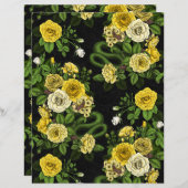 黄色と緑のバラに隠れている (正面/裏面)